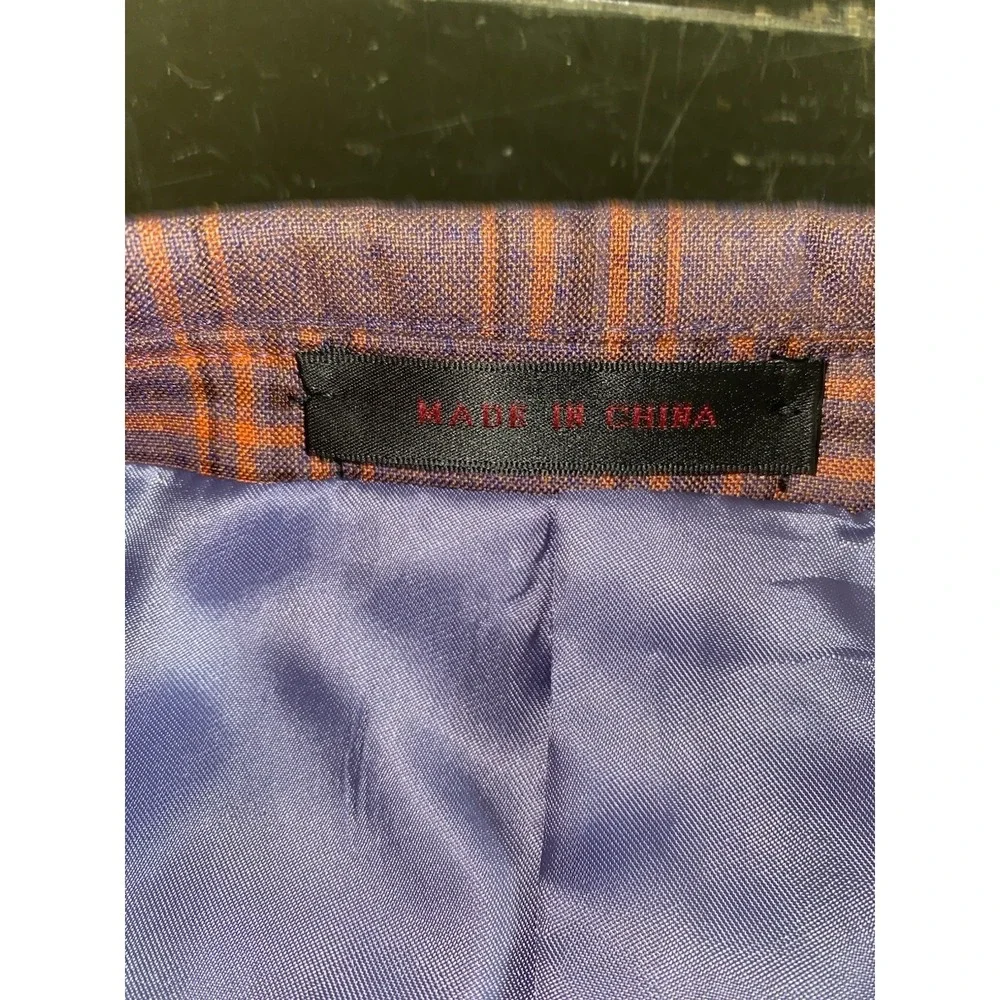 Vitali Men's 3-Piece‎ Suit Modern Fit Denim Lavender Plaid Formal 51W 56 M9857